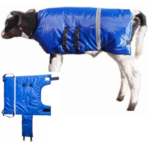 Wadendecke, Jacken, Schutzmantel, Winter, wasserdicht, für Nutztiere, Kälber, Kleidung, um Kuh warm zu halten (mit Baumwolle gefüllt) von DockMoor