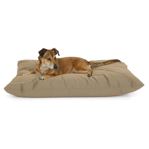 Doctor Bark Country Hundekissen Mittelgroße Hunde Waschbar - Hundebett Weich - Liegekissen Kuschelig Pflegeleicht - GreenLabel (Country-Kissen - M, Goldbraun) von Doctor Bark