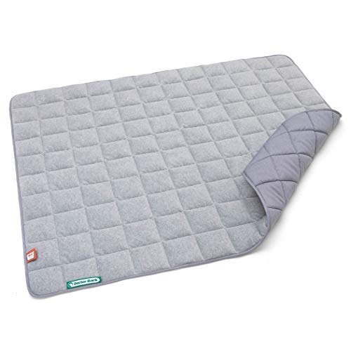 Doctor Bark Flauschige & robuste Fleece Wendedecke für sehr große Hunde - waschbar bis 95°C - hochwertige Indoor/Outdoor Liegedecke (XXL - 140x110 cm, Hellgrau/Hellgrau) von Doctor Bark