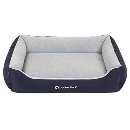 Doctor Bark Hundebett Große Hunde Waschbar - Hundekorb Flauschig Weich - Strapazierfähiges, Kuscheliges Hunde Bett - GreenLabel (XL - 110x85 cm, Königsblau) von Doctor Bark