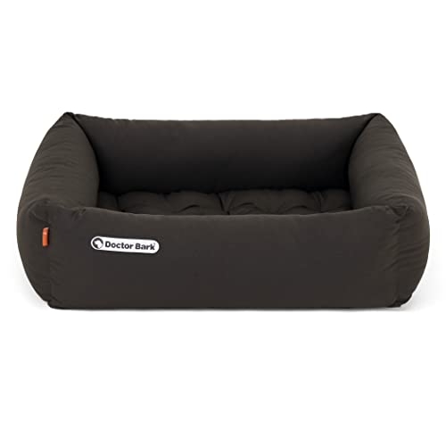 Doctor Bark Hundebett Orthopädisch - Waschbar bis 95°C, Geruchsfrei & Hygienisch - Kuscheliger Hundekorb Kleine Hunde mit Hundematratze (S - 70x60 cm, Braun) von Doctor Bark