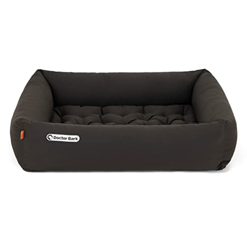 Doctor Bark Hundebett Orthopädisch - Waschbar bis 95°C, Geruchsfrei & Hygienisch - Kuscheliger Hundekorb Mittelgroße Hunde mit Hundematratze (M - 80x70 cm, Braun) von Doctor Bark