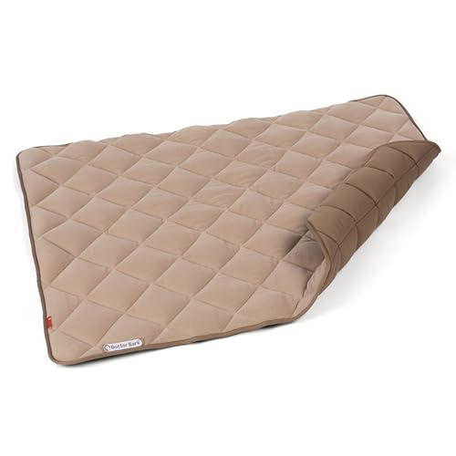 Doctor Bark Hundedecke Fleece Wendedecke - Flauschige, robuste Hundematte für größere Hunde - Liegedecke, waschbar bis 95°C (Goldbraun, L - 100x80 cm) von Doctor Bark