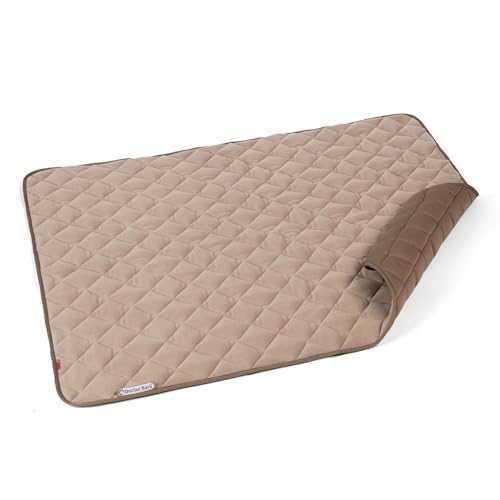 Doctor Bark Hundedecke Fleece Wendedecke - Flauschige, robuste Hundematte für große Hunde - Liegedecke, waschbar bis 95°C (Goldbraun, XL - 120x100 cm) von Doctor Bark