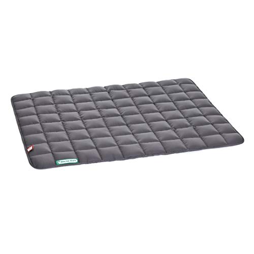 Doctor Bark Hundedecke – weiche, hochwertige Hundematte für größere Hunde, robuste Indoor-Outdoor Liegedecke, waschbar bis 95 °C (Gr. L, 100x80 cm, Grau) von Doctor Bark
