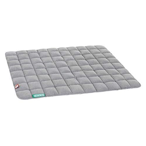 Doctor Bark Hundedecke – weiche, hochwertige Hundematte für größere Hunde, robuste Indoor-Outdoor Liegedecke, waschbar bis 95 °C (Gr. L, 100x80 cm, Hellgrau) von Doctor Bark