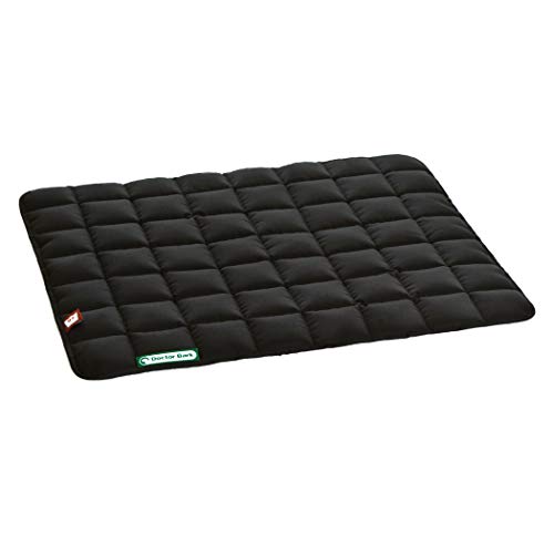 Doctor Bark Hundedecke – weiche, hochwertige Hundematte für mittlere Hunde, robuste Indoor-Outdoor Liegedecke, waschbar bis 95 °C (Gr. M, 80x70 cm, Schwarz) von Doctor Bark