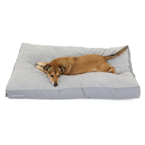 Doctor Bark Hundekissen Große Hunde Waschbar - Hundebett Weich Flauschig - Strapazierfähiges Kuscheliges Liegekissen - GreenLabel (L - 100x72 cm, Hellgrau) von Doctor Bark