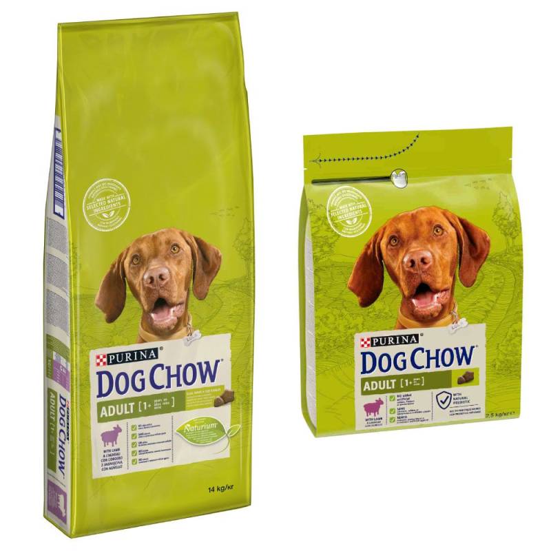 14 kg PURINA Dog Chow + 2,5 Adult Lamm Trockenfutter gratis! - Adult Lamb von Dog Chow