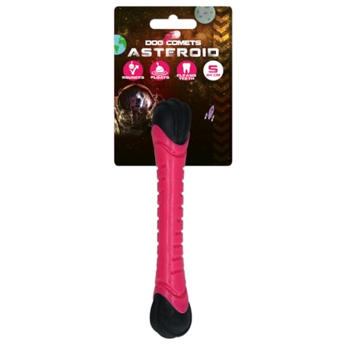 Dog Comets Asteroid Throwing Stick - 24 cm - Hundespielzeug - Apportierspielzeug - Wasserfest - Zahnen - Größe S - Rosa von Dog Comets