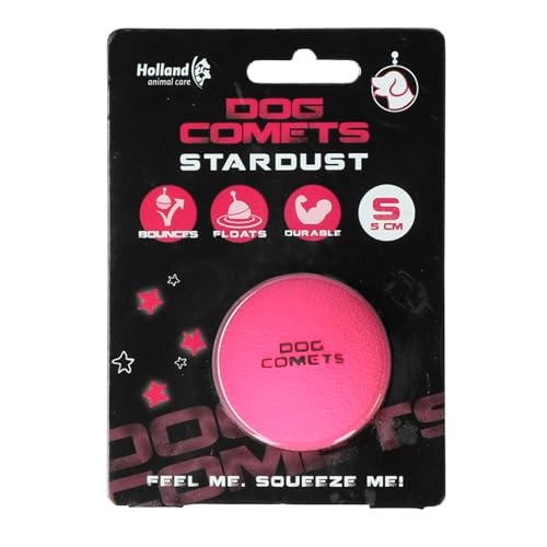 Dog Comets Ball Stardust - Hundespielzeug - Hundeball - Ø5 cm - 1 stück - Naturkautschuk - Rosa von Dog Comets