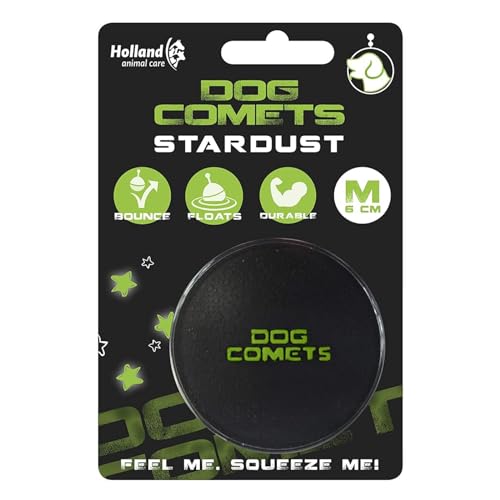Dog Comets Ball Stardust - Hundespielzeug - Hundeball - Ø6 cm - 1 stück - Naturkautschuk - Schwarz/Grün von Dog Comets
