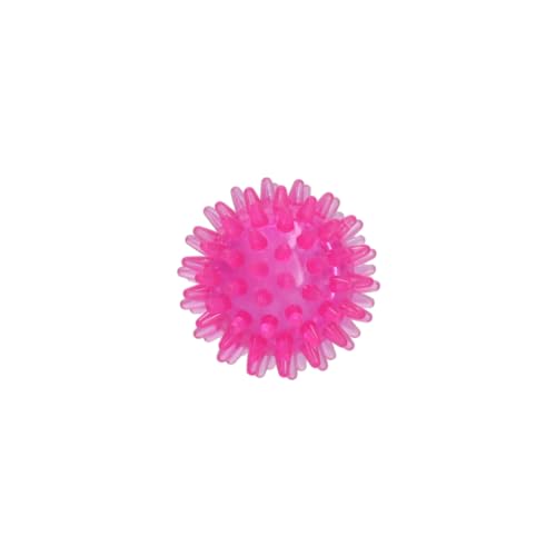 Dog Comets Exoplanet - 5 cm - Hundespielzeug - Hundeball - Apportierspielzeug - Igelball - Wasser und Land - Zahnen - Interaktives Hundespielzeug - Mit Piepton - Rosa - S von Dog Comets