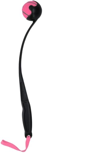 Dog Comets Launcher – 48 cm – Ballwerfer für Hunde – Wurfstock – Hundespielzeug – Hundespielzeug mit Tennisball – Hundeball – M – Rosa von Dog Comets