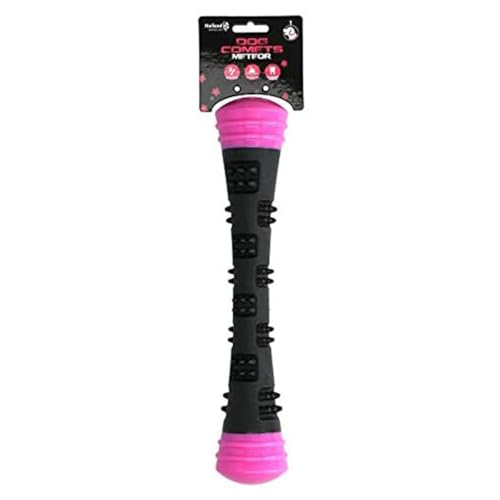 Dog Comets Meteor ballwerfer hundespielzeug - Langlebiges Hundespielzeug - Hundespielzeug mit Quietsche - Ballwerfer für Hunde - Pink - L - 32 cm von Dog Comets