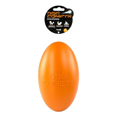Dog Comets Pan-Stars - Hundespielzeug - Hundeball - geeignet für große Hunde - schwimmend – M - 20 cm - Orange von Dog Comets