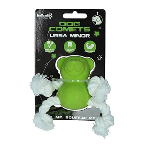 Dog Comets Ursa Minor - Hundespielzeug - Hüpfende Hundekugel - Mit Zahnseide - 7 cm - Grün Dog Comets Ursa Minor - Hundespielzeug - Hüpfende Hundekugel - Mit Zahnseide - 7 cm - Grün von Dog Comets