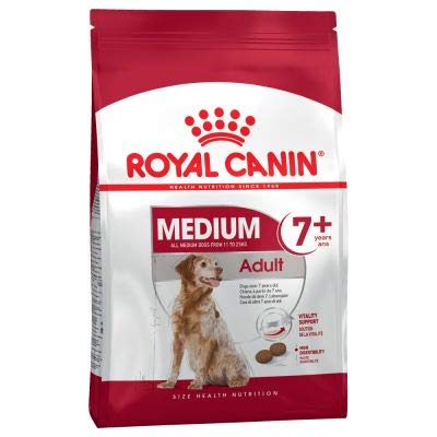 Dog Food Royal Canin Hundefutter für mittelgroße Hunde (11-25 kg) ab 7 Jahren, Haut- und Fellschutz, Zahnsteinreduktion und Schutz vor vorzeitigen Symptomen, 2 x 15 kg von Dog Food