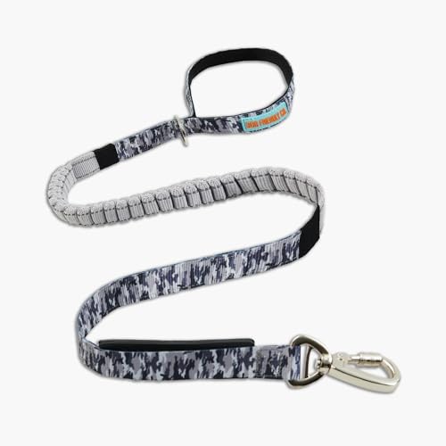 DF Co. Bungee-Hundeleine, zugfrei und stoßfest für Kontrolle, Neopren-gepolsterter Griff, robuster Karabiner und D-Ring, Grau, Camouflage, Größe normal DF Co. Bungee-Hundeleine, zugfrei und stoßfest für Kontrolle, Neopren-gepolsterter Griff, robuster Karabiner und D-Ring, Grau, Camouflage, Größe normal von Dog Friendly Co