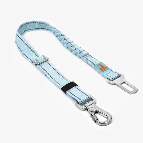 DF Co. Sicherheitsgurt für Hunde, sicherer und bequemer Hundetransport, verstellbare Länge, Anti-Schock-Bungee, universelle robuste Clips, Himmelblau DF Co. Sicherheitsgurt für Hunde, sicherer und bequemer Hundetransport, verstellbare Länge, Anti-Schock-Bungee, universelle robuste Clips, Himmelblau von Dog Friendly Co