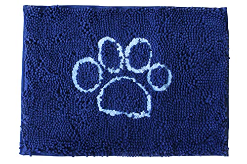 Dog Gone Smart Dirty Dog Fußmatte, Mikrofaser, super saugfähig, maschinenwaschbar mit Rutschfester Unterseite, klein, Bermuda Blue von Dog Gone Smart
