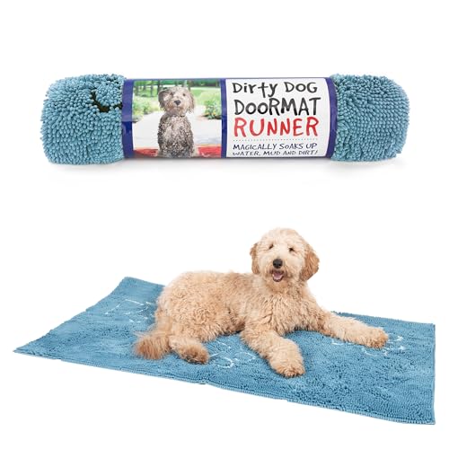 Dog Gone Smart Dirty Dog Fußmatte aus Mikrofaser, super saugfähig, maschinenwaschbar mit Rutschfester Unterseite, XL, Aqua Dog Gone Smart Dirty Dog Fußmatte aus Mikrofaser, super saugfähig, maschinenwaschbar mit Rutschfester Unterseite, XL, Aqua von Dog Gone Smart
