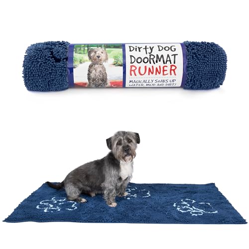 Dog Gone Smart Dirty Dog Fußmatte aus Mikrofaser, super saugfähig, maschinenwaschbar mit Rutschfester Unterseite, XL, Bermuda Blue Dog Gone Smart Dirty Dog Fußmatte aus Mikrofaser, super saugfähig, maschinenwaschbar mit Rutschfester Unterseite, XL, Bermuda Blue von Dog Gone Smart