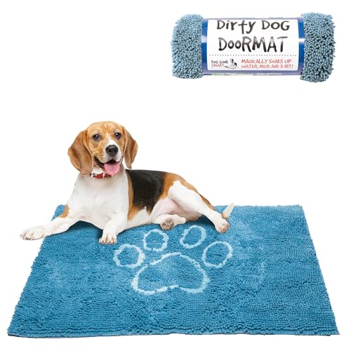 Dog Gone Smart Dirty Dog Fußmatte – schnell trocknender Teppich mit super griffiger Rückseite für saubere Böden – super saugfähige und maschinenwaschbare Matte für schlammige Pfoten – Aqua Dog Gone Smart Dirty Dog Fußmatte – schnell trocknender Teppich mit super griffiger Rückseite für saubere Böden – super saugfähige und maschinenwaschbare Matte für schlammige Pfoten – Aqua von Dog Gone Smart