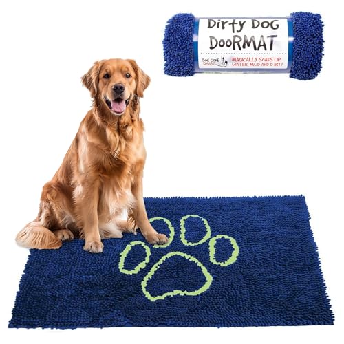 Dog Gone Smart Dirty Dog Mikrofaser-Fußmatte, super saugfähig, maschinenwaschbar, mit Rutschfester Unterseite, groß, Marineblau Dog Gone Smart Dirty Dog Mikrofaser-Fußmatte, super saugfähig, maschinenwaschbar, mit Rutschfester Unterseite, groß, Marineblau von Dog Gone Smart