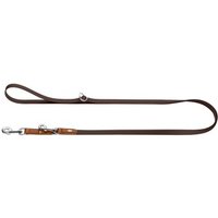 Dog Sport HUNTER stufenlos verstellbare Hundeführleine wolmar biothane x leder braun 1,6 cm von Dog Sport