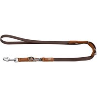 Dog Sport HUNTER verstellbare Hundeführleine wolmar biothane x leder braun 1,6 cm von Dog Sport