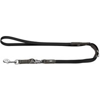 Dog Sport HUNTER verstellbare Hundeführleine wolmar biothane x leder schwarz 1,6 cm Dog Sport HUNTER verstellbare Hundeführleine wolmar biothane x leder schwarz 1,6 cm von Dog Sport