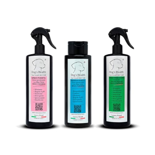 Dog's Health - Hygiene-Set für Hunde, 500 ml – Trocken-Shampoo für Hunde, Desinfektionsspray und Shampoo für Hunde zur Reinigung von Ohren und Pfoten und zur Reinigung des Intimbereichs des Hundes, Dog's Health - Hygiene-Set für Hunde, 500 ml – Trocken-Shampoo für Hunde, Desinfektionsspray und Shampoo für Hunde zur Reinigung von Ohren und Pfoten und zur Reinigung des Intimbereichs des Hundes, von Dog's Health