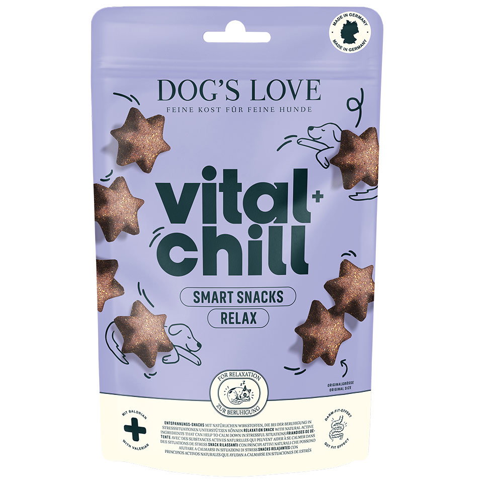 DOG'S LOVE 2-in-1 Hunde Leckerlis Vital+ Smart Snacks CHILL 150g, getreidefrei | Trainings-Leckerli & Belohnung für Hunde DOG'S LOVE 2-in-1 Hunde Leckerlis Vital+ Smart Snacks CHILL 150g, getreidefrei | Trainings-Leckerli & Belohnung für Hunde von Dog's Love
