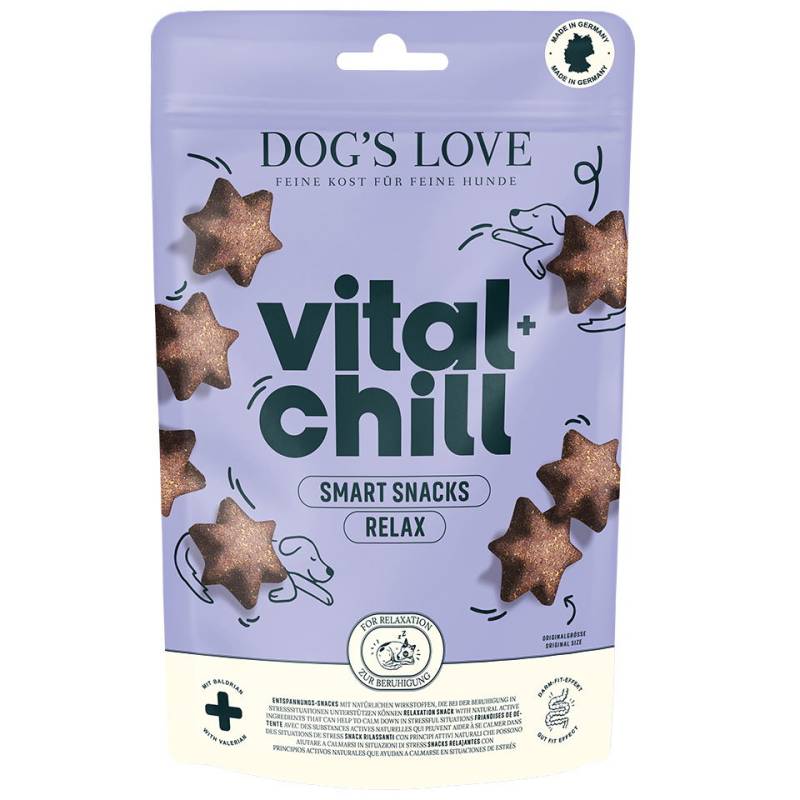 DOG'S LOVE 2-in-1 Hunde Leckerlis Vital+ Smart Snacks CHILL 150g, getreidefrei | Trainings-Leckerli & Belohnung für Hunde von Dog's Love