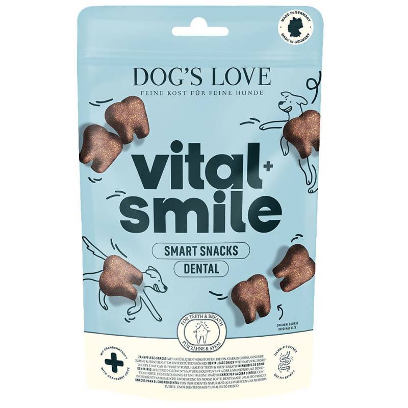DOG'S LOVE 2-in-1 Hunde Leckerlis Vital+ Smart Snacks SMILE 150g, getreidefrei | Trainings-Leckerli & Belohnung für Hunde von Dog's Love