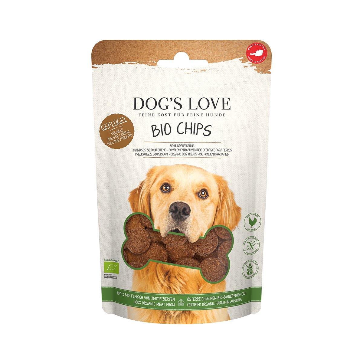 DOG'S LOVE BIO CHIPS Geflügel 150g von Dog's Love