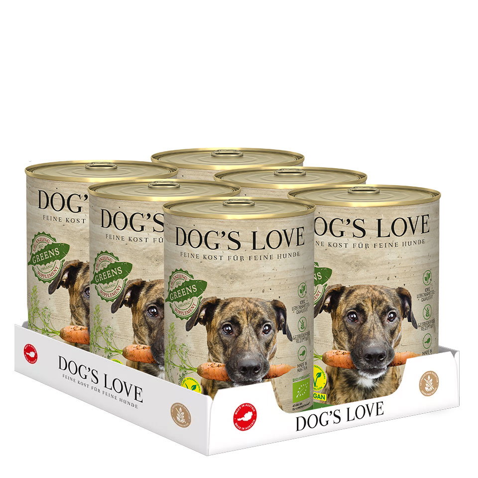 DOG'S LOVE Bio Greens Multipack 6x400g, Obst & Gemüse für Hunde, vegan | Nahrungsergänzungsmittel DOG'S LOVE Bio Greens Multipack 6x400g, Obst & Gemüse für Hunde, vegan | Nahrungsergänzungsmittel von Dog's Love