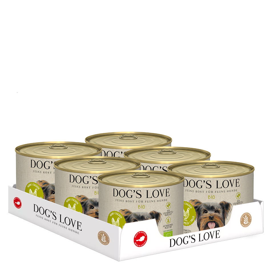 DOG'S LOVE Bio Hunde Nassfutter Multipack 6x200g aus Huhn | Hundefutter für Adult DOG'S LOVE Bio Hunde Nassfutter Multipack 6x200g aus Huhn | Hundefutter für Adult von Dog's Love