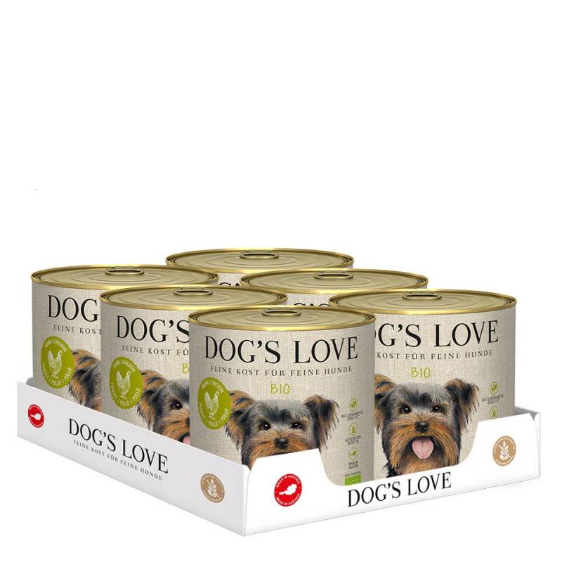 DOG'S LOVE Bio Hunde Nassfutter Multipack 6x800g aus Huhn | Hundefutter für Adult DOG'S LOVE Bio Hunde Nassfutter Multipack 6x800g aus Huhn | Hundefutter für Adult von Dog's Love