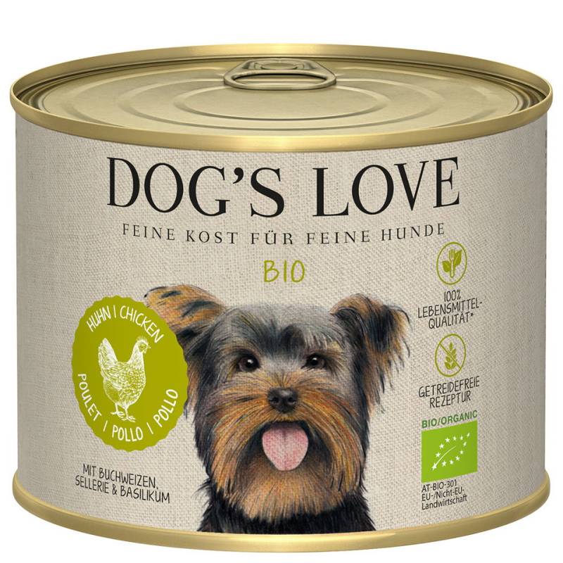 DOG'S LOVE Bio Hundefutter aus Huhn 200g  | Hundefutter für Adult von Dog's Love
