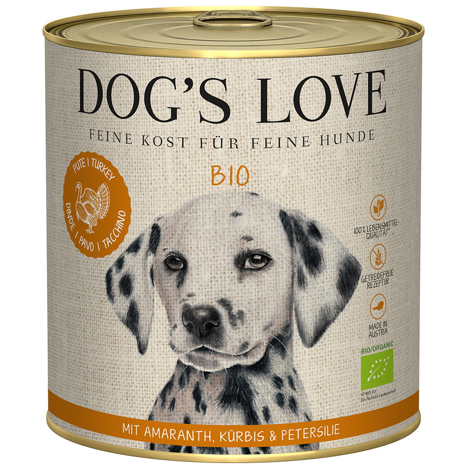 DOG'S LOVE Bio Hundefutter aus Pute / Truthahn 800g | Hundefutter für Adult DOG'S LOVE Bio Hundefutter aus Pute / Truthahn 800g | Hundefutter für Adult von Dog's Love