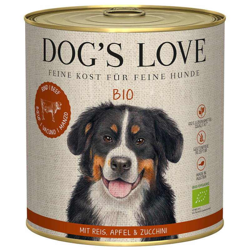 DOG'S LOVE Bio Hundefutter aus Rind 800g  | Hundefutter für Adult von Dog's Love
