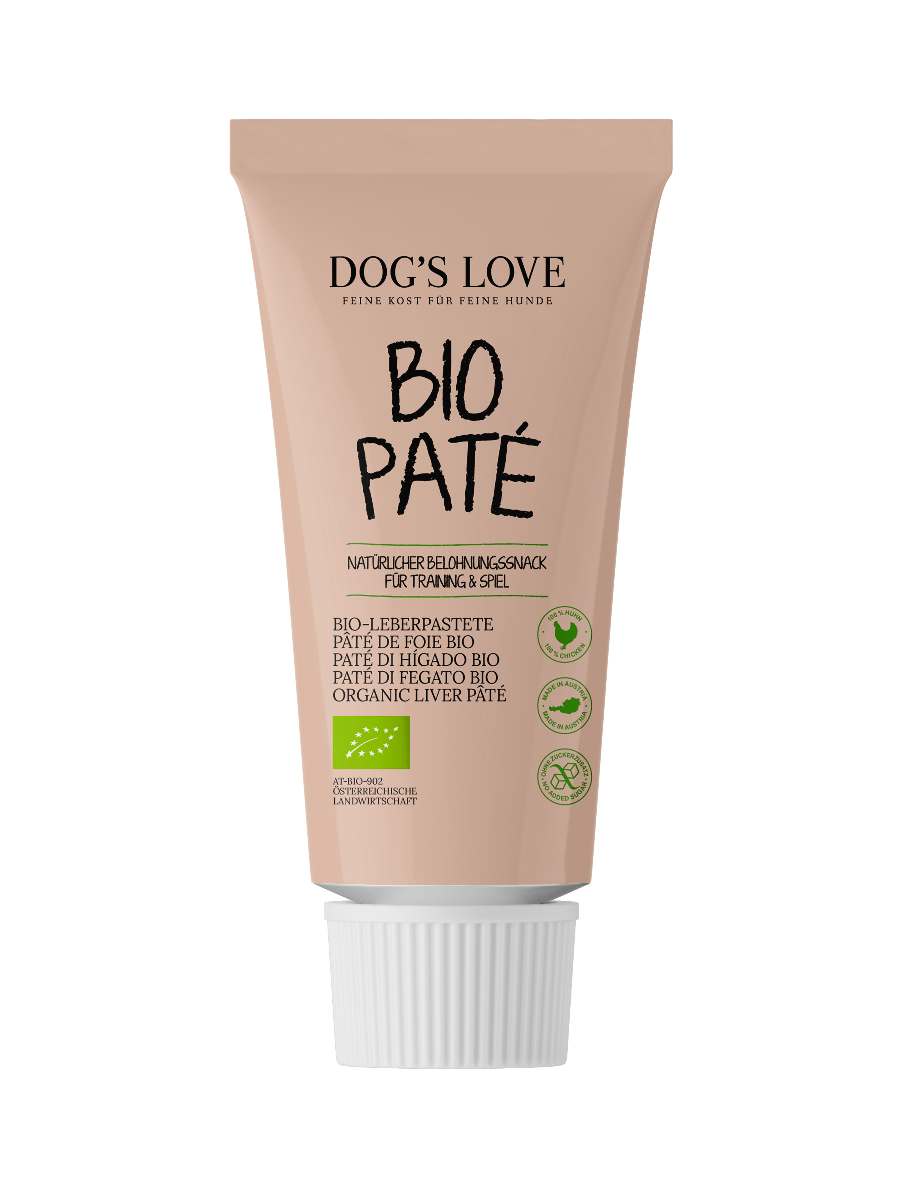 DOG'S LOVE Bio Paté 80g | 100% Bio Huhn | Leberpastete Hunde Leckerli für Training & Spiel | cremiger Bio Snack für Hunde DOG'S LOVE Bio Paté 80g | 100% Bio Huhn | Leberpastete Hunde Leckerli für Training & Spiel | cremiger Bio Snack für Hunde von Dog's Love