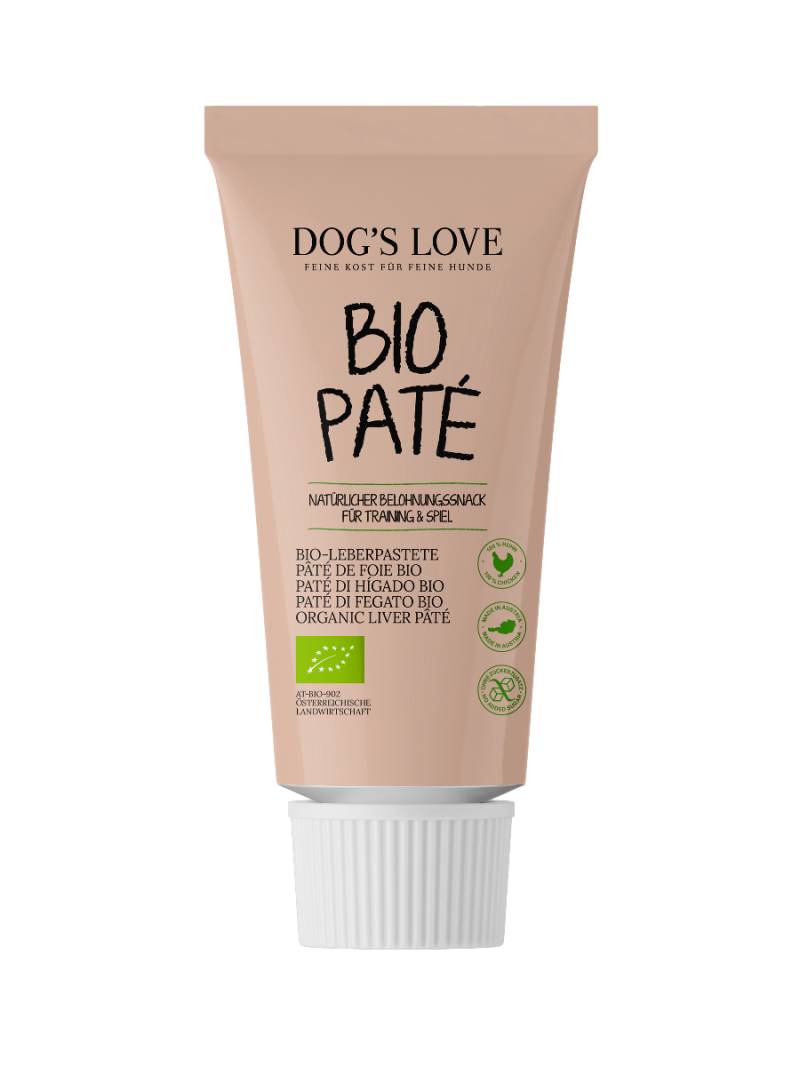DOG'S LOVE Bio Paté 80g | 100% Bio Huhn | Leberpastete Hunde Leckerli für Training & Spiel | cremiger Bio Snack für Hunde von Dog's Love