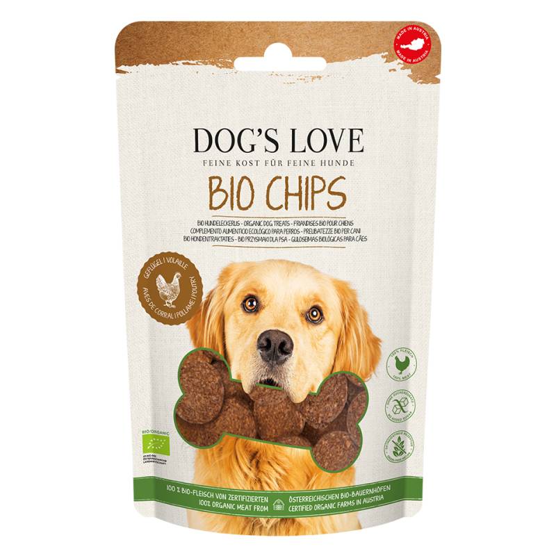 DOG'S LOVE Hunde Leckerlis Chips Bio Geflügel 150g - 6er Vorteilspack , getreidefrei | Trainings-Leckerli & Belohnung für Hunde DOG'S LOVE Hunde Leckerlis Chips Bio Geflügel 150g - 6er Vorteilspack , getreidefrei | Trainings-Leckerli & Belohnung für Hunde von Dog's Love