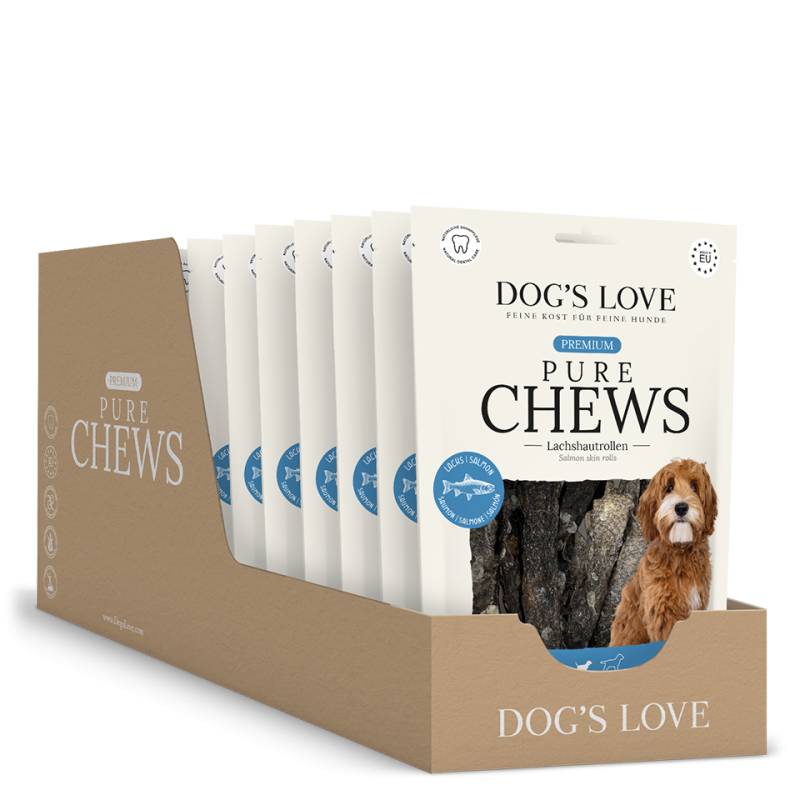 DOG'S LOVE Hunde Leckerlis Pure Chews Lachs 100g - 10er Vorteilspack , getreidefrei | Trainings-Leckerli & Belohnung für Hunde DOG'S LOVE Hunde Leckerlis Pure Chews Lachs 100g - 10er Vorteilspack , getreidefrei | Trainings-Leckerli & Belohnung für Hunde von Dog's Love