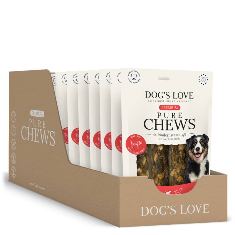 DOG'S LOVE Hunde Leckerlis Pure Chews Rind 4x28g - 12er Vorteilspack , getreidefrei | Trainings-Leckerli & Belohnung für Hunde DOG'S LOVE Hunde Leckerlis Pure Chews Rind 4x28g - 12er Vorteilspack , getreidefrei | Trainings-Leckerli & Belohnung für Hunde von Dog's Love