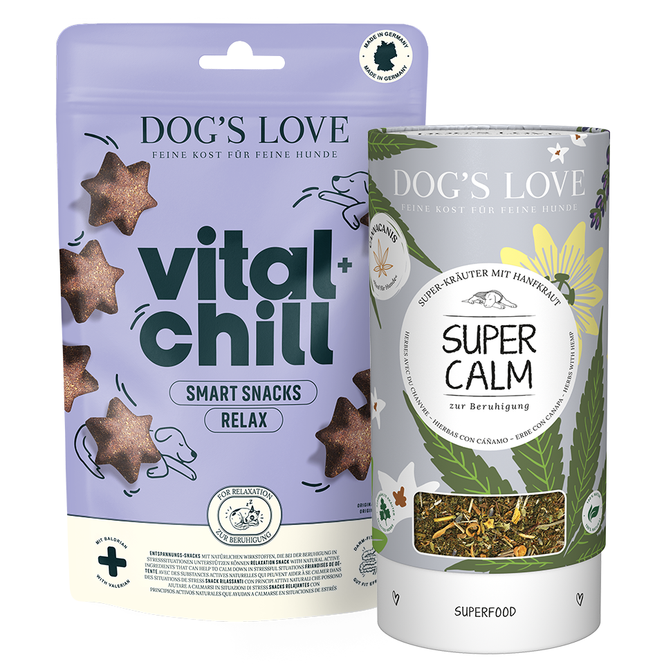 DOG'S LOVE Hunde Leckerlis Relax-Set, getreidefrei | Trainings-Leckerli & Belohnung für Hunde für mehr Entspannung | Nahrungsergänzung für Hunde DOG'S LOVE Hunde Leckerlis Relax-Set, getreidefrei | Trainings-Leckerli & Belohnung für Hunde für mehr Entspannung | Nahrungsergänzung für Hunde von Dog's Love
