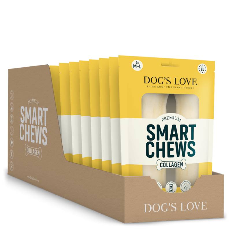DOG'S LOVE Hunde Leckerlis Smart Chew + Collagen MAXI 2x65g - 12er Vorteilspack , getreidefrei | Trainings-Leckerli & Belohnung für Hunde DOG'S LOVE Hunde Leckerlis Smart Chew + Collagen MAXI 2x65g - 12er Vorteilspack , getreidefrei | Trainings-Leckerli & Belohnung für Hunde von Dog's Love